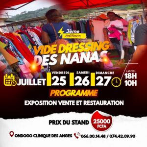 Libreville : La 3ᵉ édition du “Vide-Dressing des Nanas” se tiendra du 25 au 27 juillet à Ondogo 1 6ff7d529 50df 4f91 8df4 ca1cb58aeed1 1