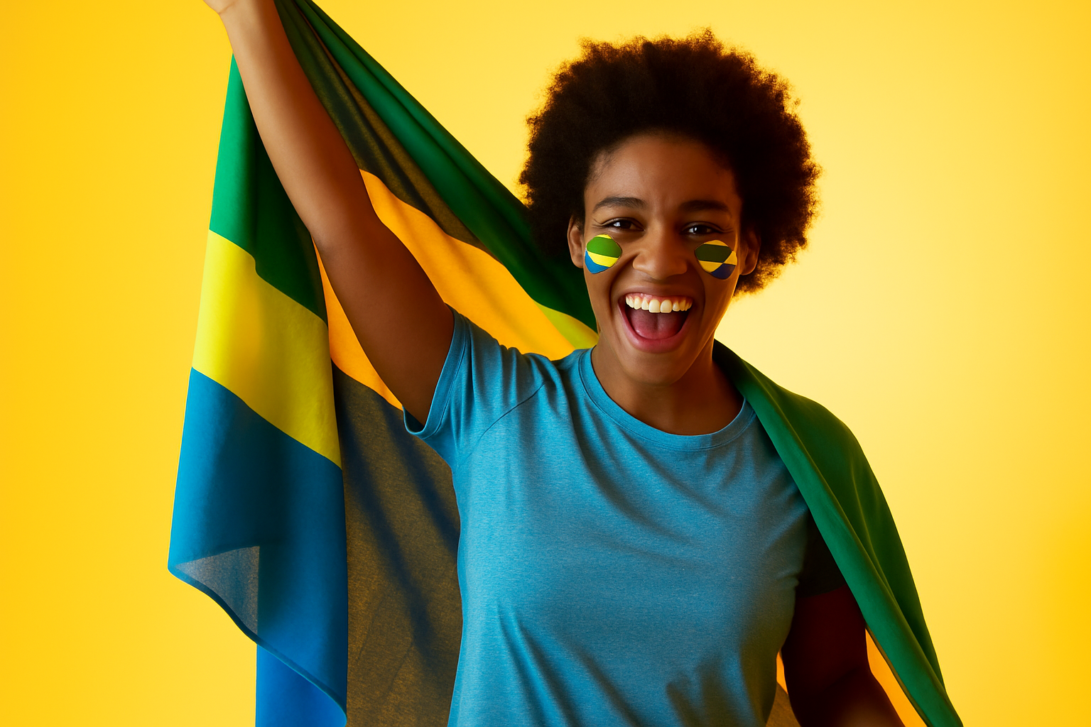 9 août : Le drapeau, symbole de fierté et d’unité porté aussi par les femmes gabonaises