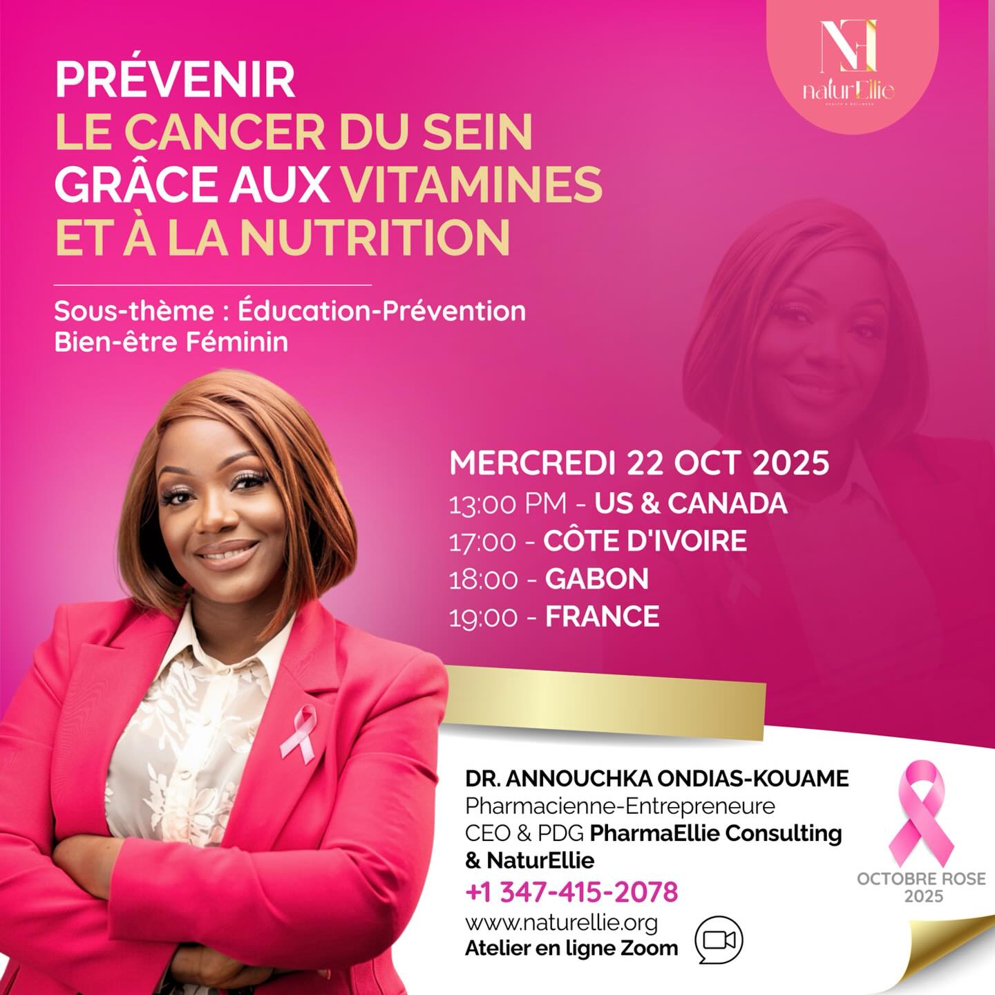 Octobre Rose 2025 : NaturEllie lance un atelier qui unit foi, science et prévention contre le cancer du sein